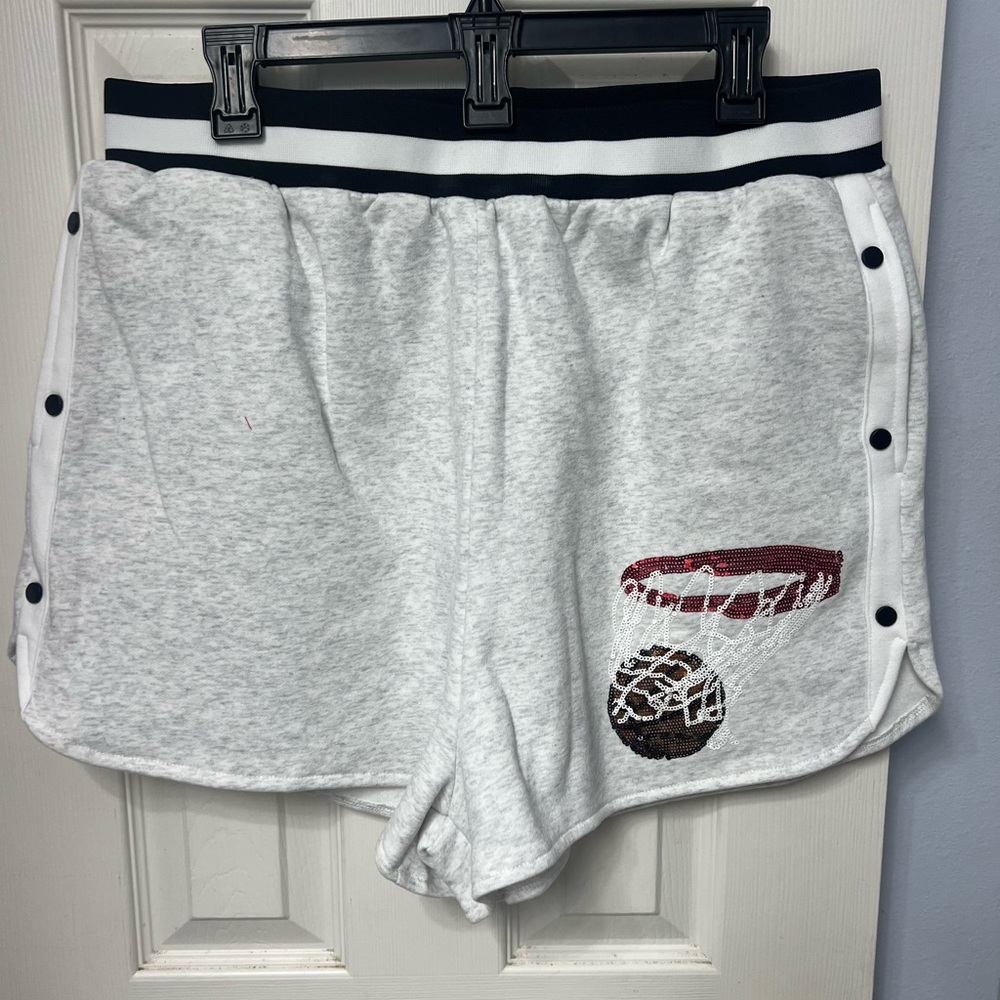 QUEEN OF SPARKLES Gray basketball shorts only - Picture 2 of 4